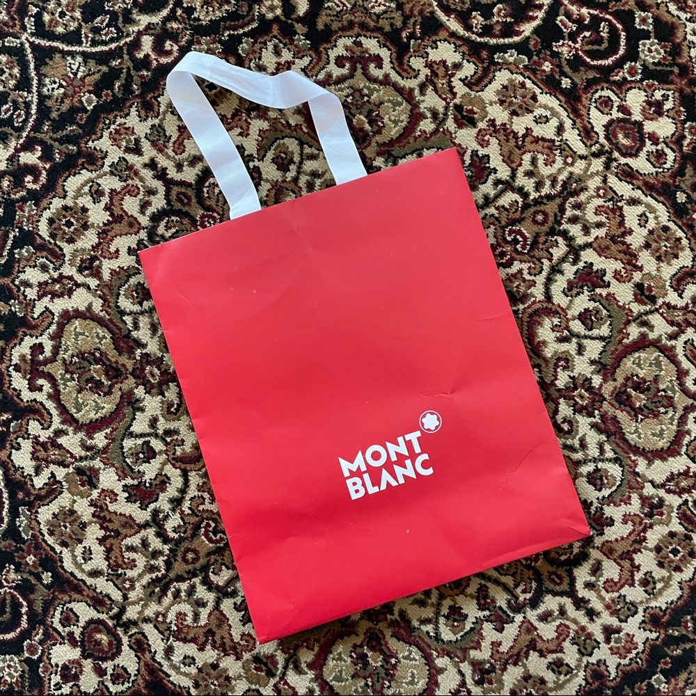 Montblanc red shopping bag